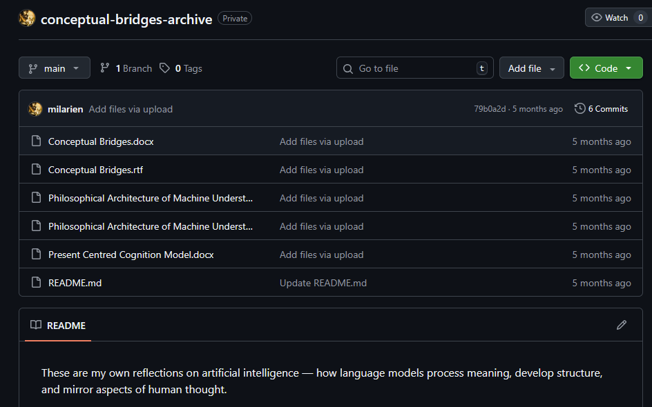 Conceptual Bridges Archive public record
